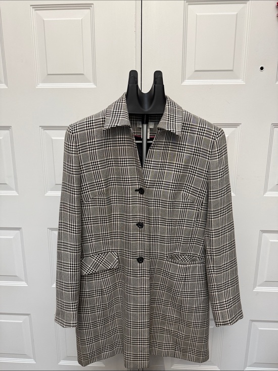 Worthington Jackets & Blazers - Worthington Black and White Glen Plaid Single-Breasted Blazer